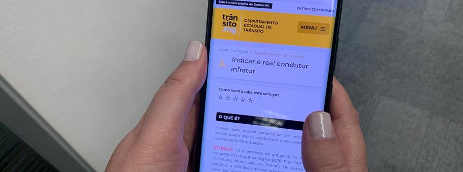 MG – Detran orienta sobre serviço que permite que indicar o real infrator
