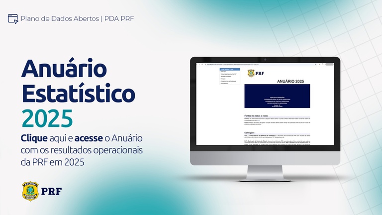 PRF divulga anuário estatístico de 2025 com aumento de infrações e redução de mortes nas rodovias federais