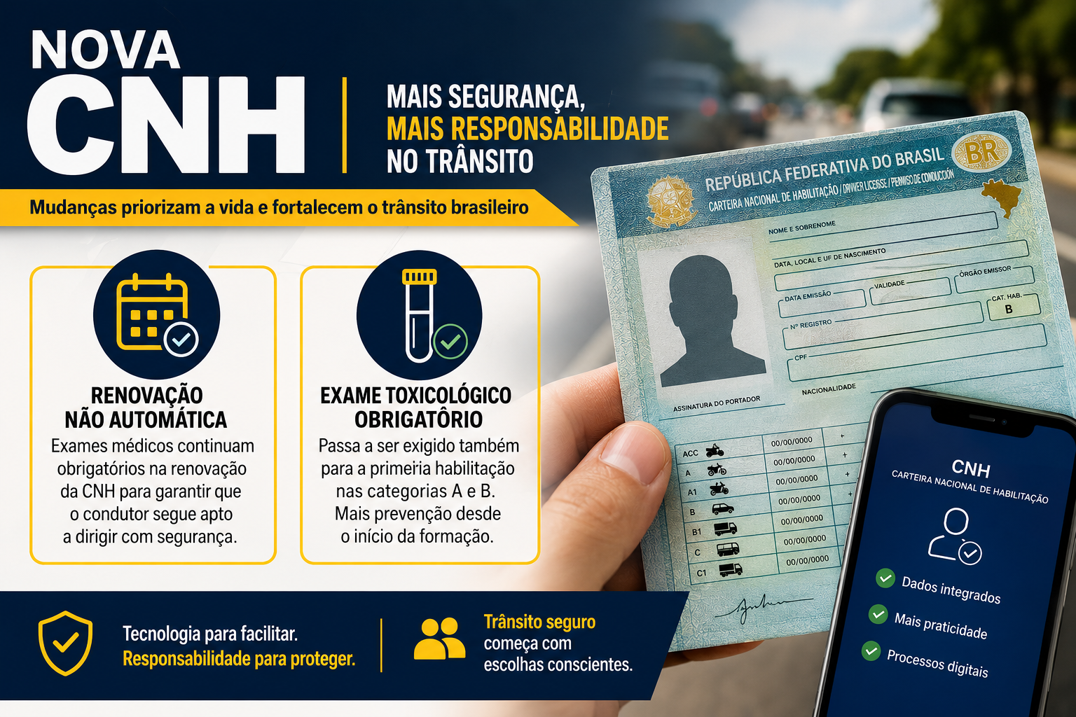 Nova CNH reforça exigências e afasta ideia de renovação automática