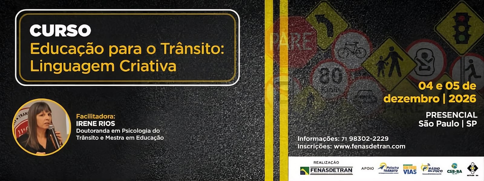 Participe da 2ª Edição do Curso de Educação para o Trânsito: Linguagem Criativa