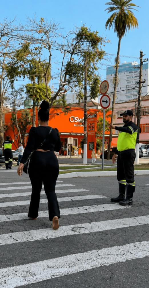 SP – Santos amplia campanha de segurança para pedestres com ações nas ruas, escolas e empresas