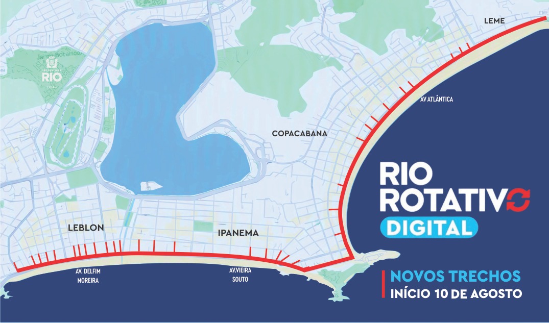 RJ – Prefeitura amplia Rio Rotativo Digital para a orla da Zona Sul