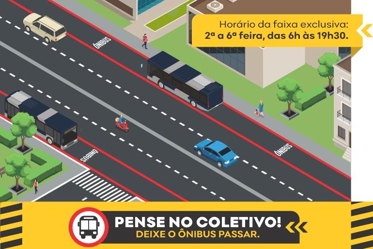 MG – BELO HORIZONTE – Trechos da Avenida Afonso Pena passam a ter faixas exclusivas e preferenciais para ônibus