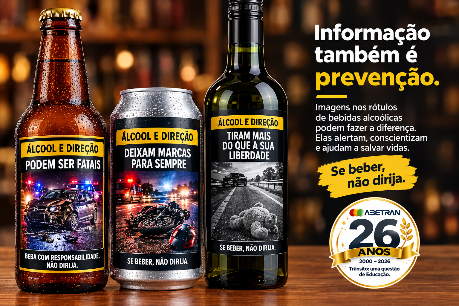 Por que as bebidas alcoólicas não mostram as consequências de beber e dirigir?